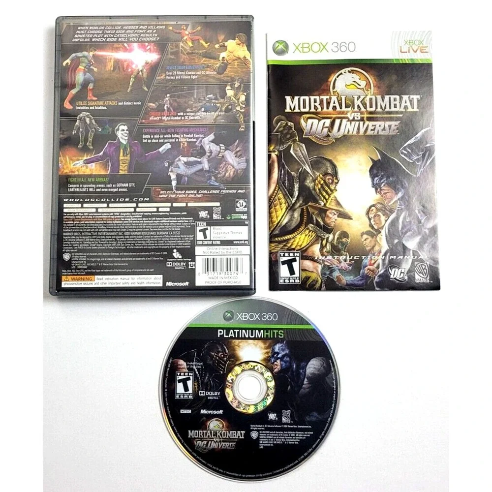 MORTAL KOMBAT VS DC‎ UNIVERSE - XBOX 360 GAME - COMPLETE CIB